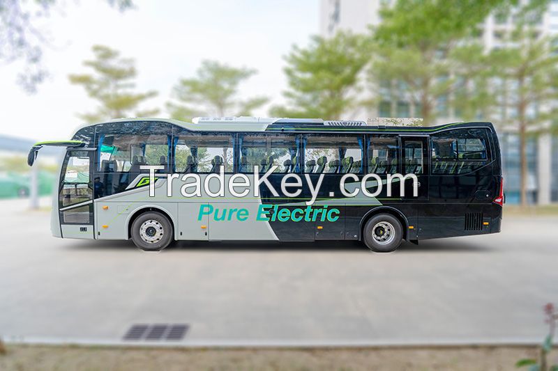 Pure Electric 12 m 57+1seats Tour Passenger Bus Automatic Electric Rhd Luxury coach Bus 100 km/h
