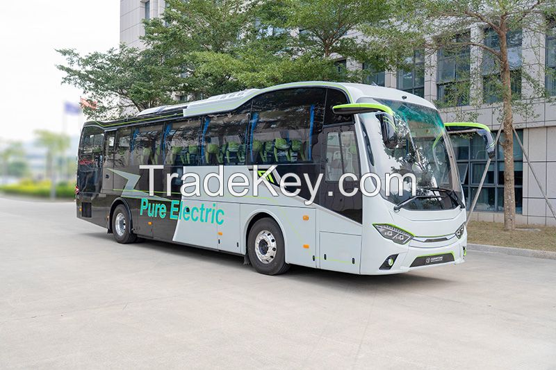 Pure Electric 12 m 57+1seats Tour Passenger Bus Automatic Electric Rhd Luxury coach Bus 100 km/h