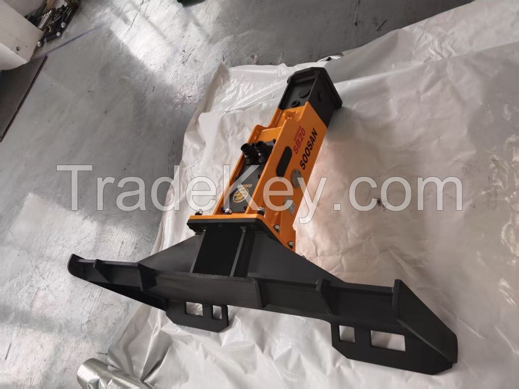 Soosan SB20 New Sliding Hydraulic Crusher for Construction and Mining Machinery, with Two Chisels and Low Noise