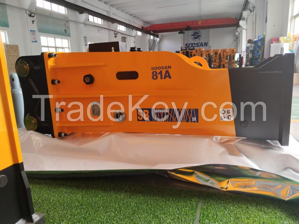 Soosan SB20 New Sliding Hydraulic Crusher for Construction and Mining Machinery, with Two Chisels and Low Noise