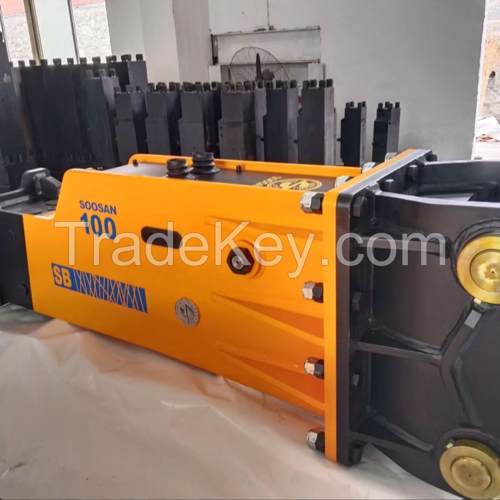 SB100 Hydraulic Rock Breaker for Soosan Core Components Engine and Motor Martillo De Rocas Para Excavadora