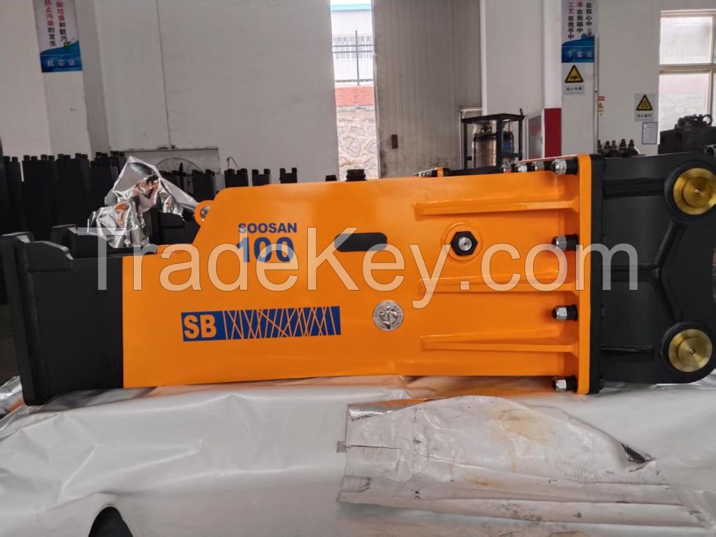 SB100 Hydraulic Breakers for 24-27 Ton Excavators Equipped with Core Engine Motor for Mining Industries