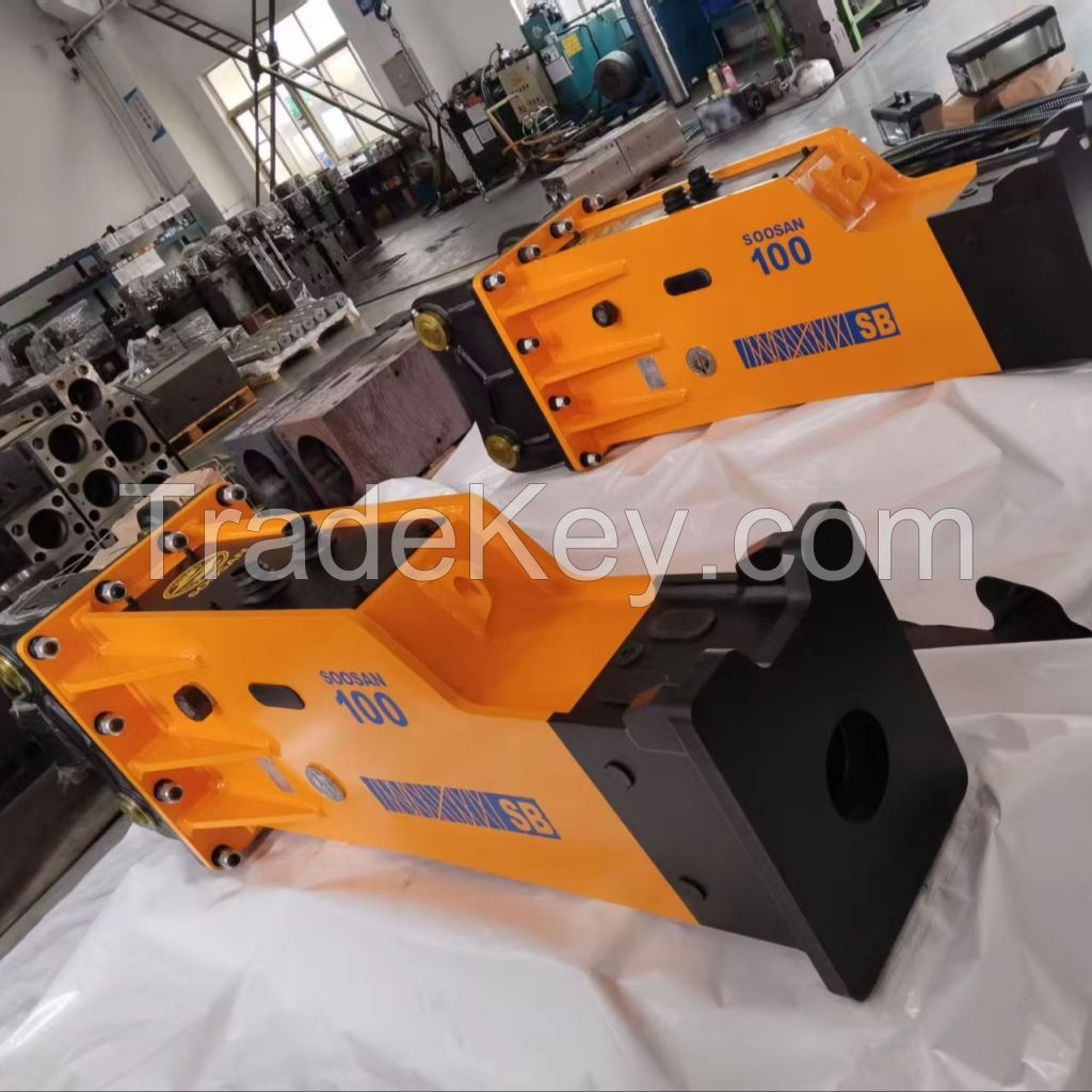 SB100 Hydraulic Breakers for 24-27 Ton Excavators Equipped with Core Engine Motor for Mining Industries