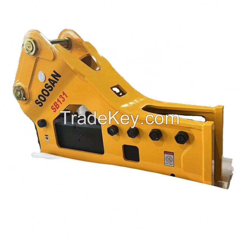 Soosan SB20 New Sliding Hydraulic Crusher for Construction and Mining Machinery, with Two Chisels and Low Noise
