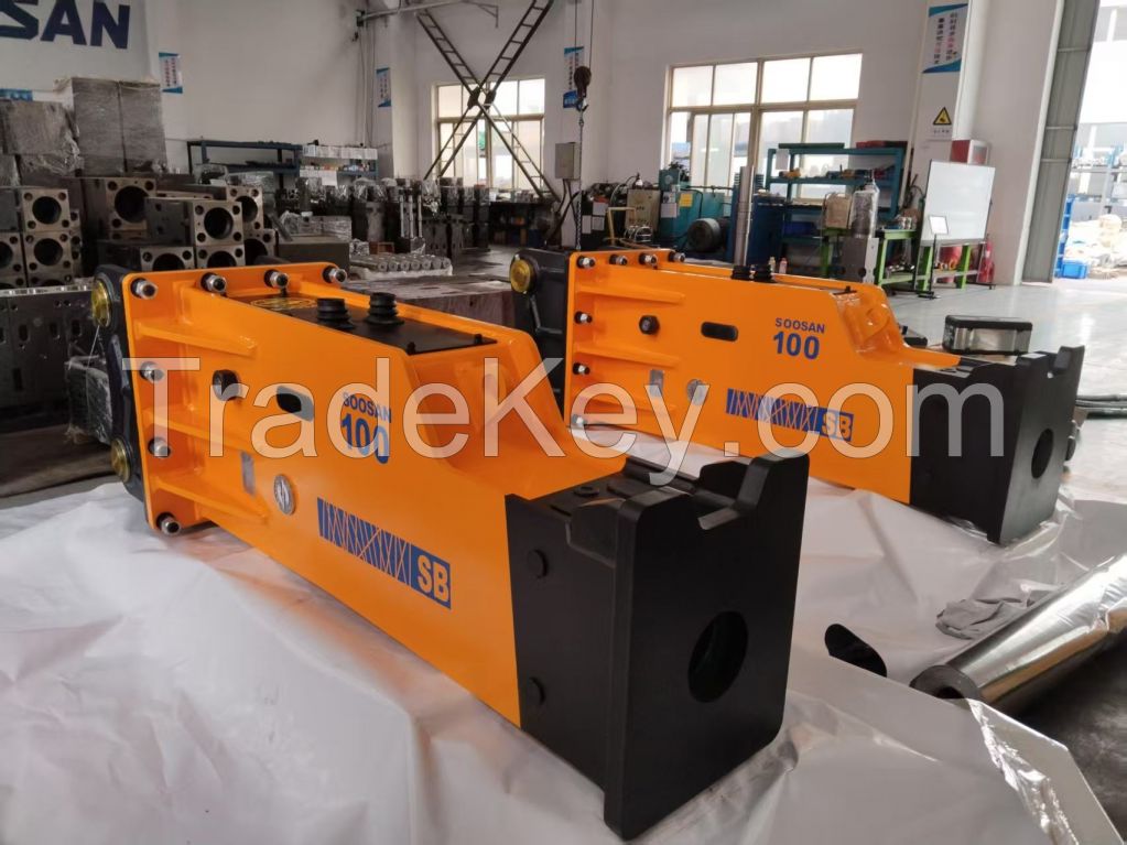 SB100 Hydraulic Breakers for 24-27 Ton Excavators Equipped with Core Engine Motor for Mining Industries