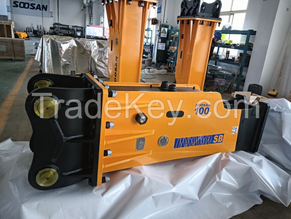 SB100 Hydraulic Breakers for 24-27 Ton Excavators Equipped with Core Engine Motor for Mining Industries