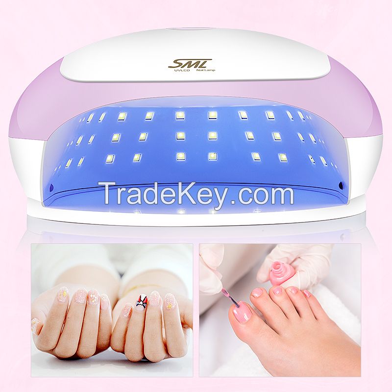 SML Wholesale Portable Professional High Quality 180W UV/LED Nail Lamp with Custom Plugs