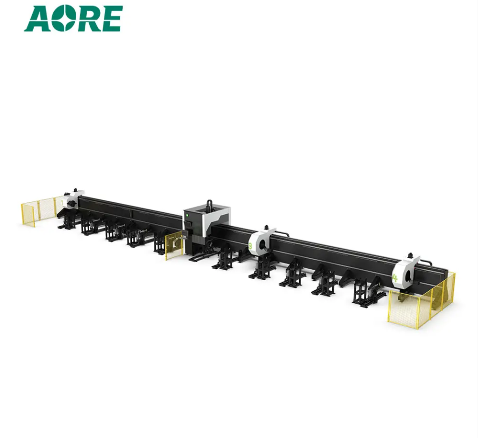 Four Chucks Tube Metal Laser Cutting Machine for Carbon Steel Tube High Power Tube Pipe Fiber Laser Cutting Machines