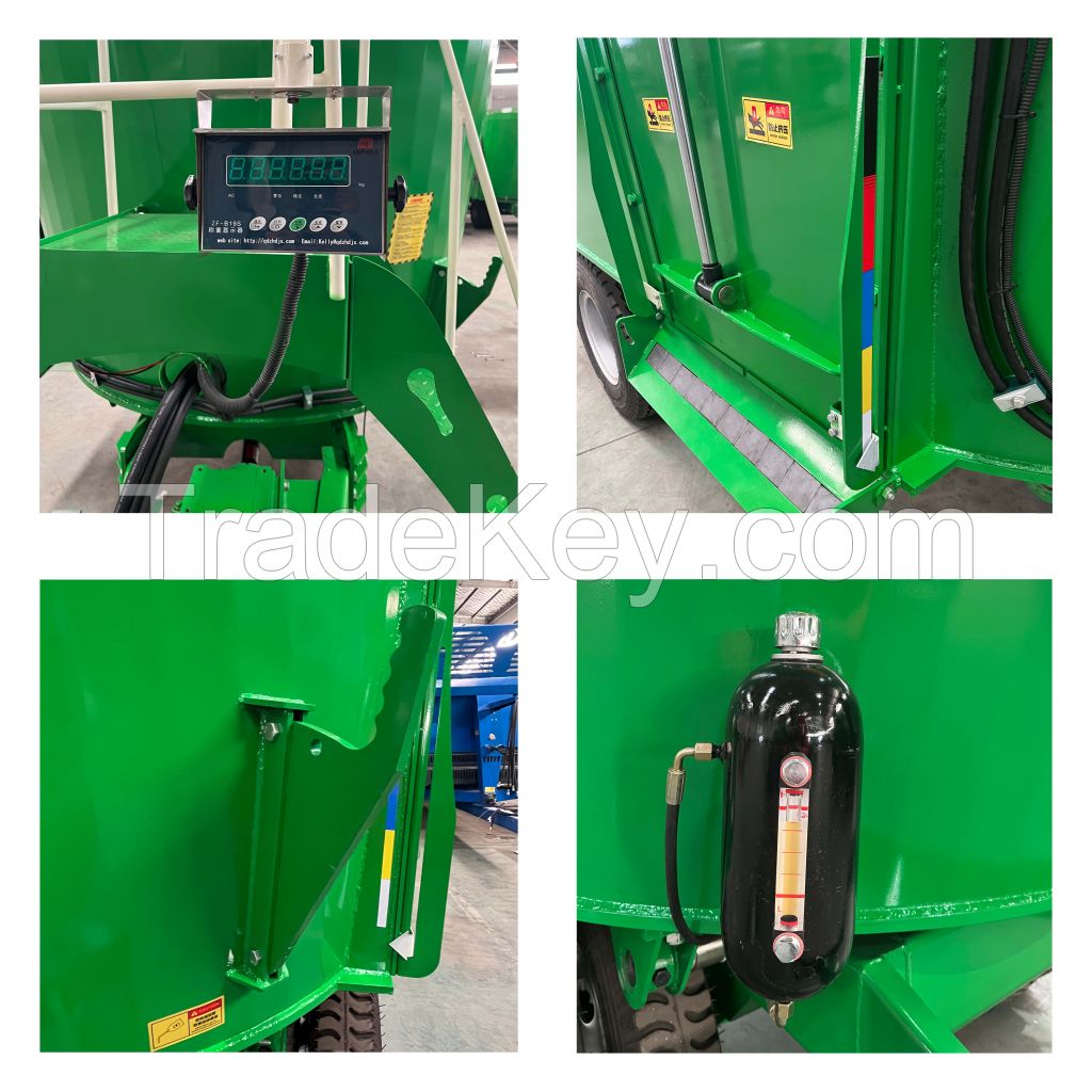 Tractor-drawn Driven Vertical Feed Mixer Machine  TMR Feed processing machine Feed Mixer Machine