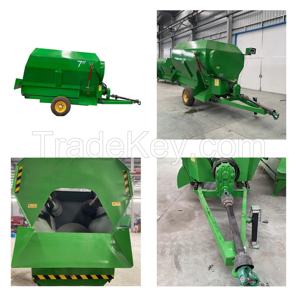 Tractor-drawn Driven Horizontal Feed Mixer Machine TMR Feed processing machine Feed Mixer Machine
