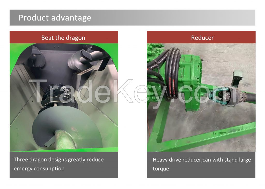 Tractor-drawn Driven Horizontal Feed Mixer Machine TMR Feed processing machine Feed Mixer Machine