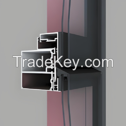 Hidden frame glass curtain wall