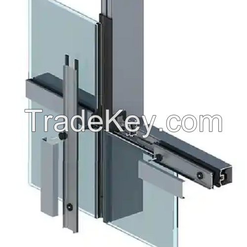 Exposed frame glass curtain wall