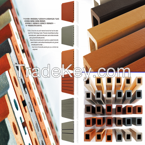 Clay panel curtain wall
