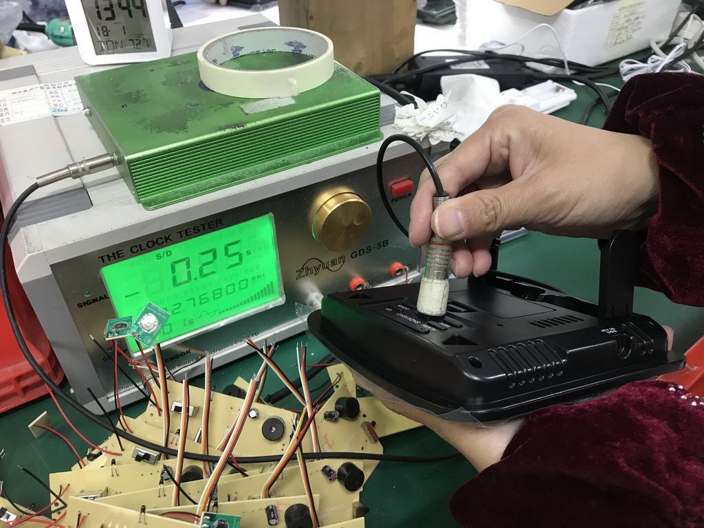 LED thermometer alarm clock of Pre-shipment random inspection