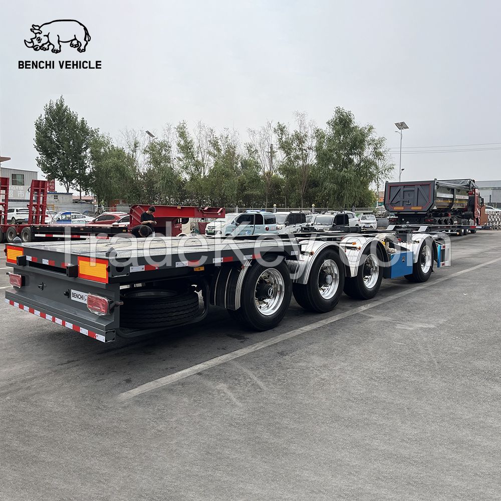 European Standard 4 Axel Container Skeleton Truck Semi Trailer
