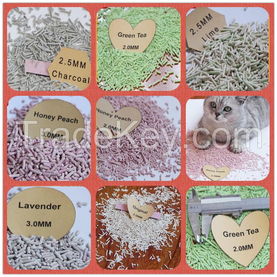 eco-friendly tofu cat litter low dust tofu cat sand easy flushed cat litter sand