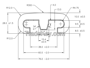 EHC Escalator V Type Handrail 7500V for Escalator
