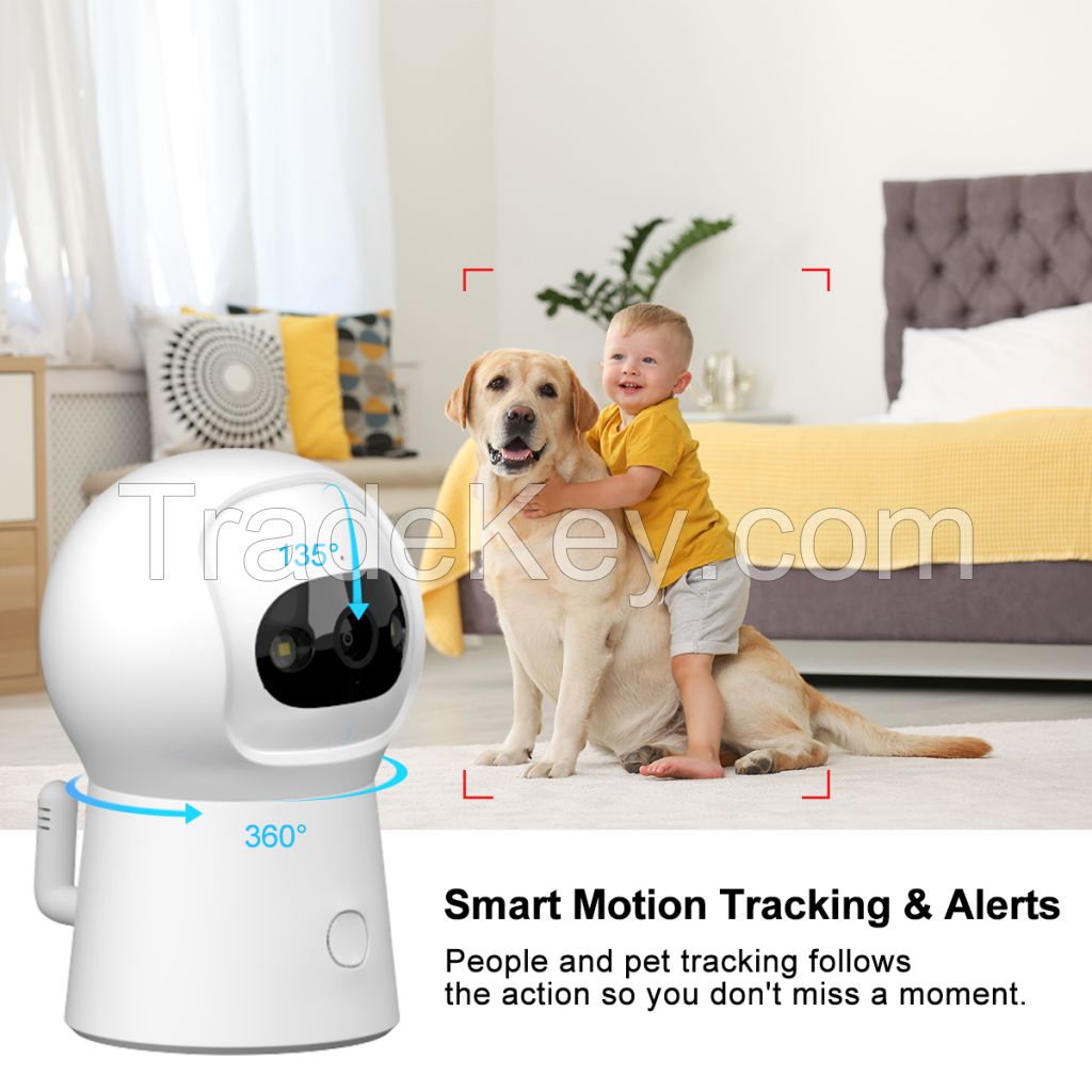 Baby Care - Tuya Smart Surveillance Camera, One-Click Call, Temperature and Humidity Detection, Lullaby, Cry Check
