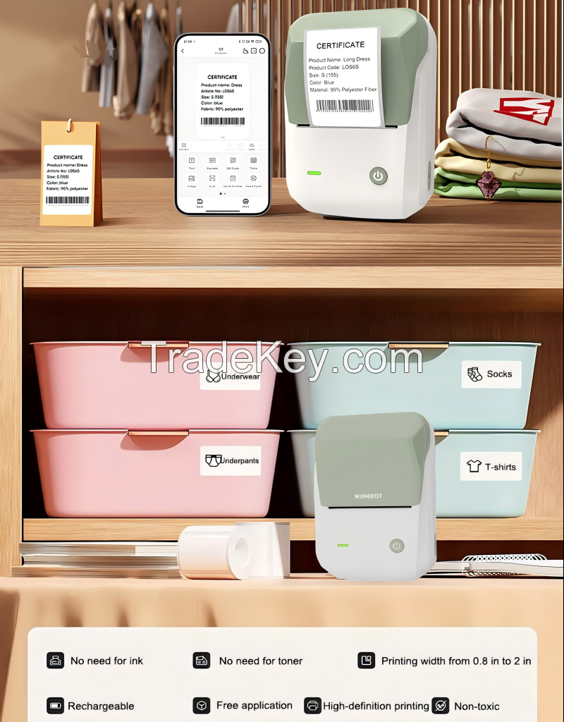 Quality product Niimbot B1 Label Printer Portable Handheld Thermal Mini Barcode QR Code Sticker Sticky note Rolls Maker