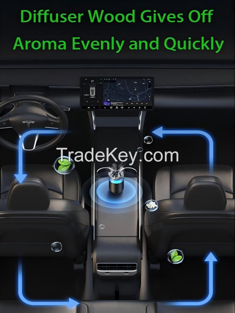 Smart Car Air Aromatherapy Diffuser RechargeabCar Air Freshener Cloud Mist With Sound Pickup Lamp RGB Light Auto Interior