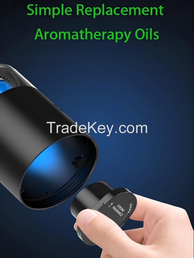 Smart Car Air Aromatherapy Diffuser RechargeabCar Air Freshener Cloud Mist With Sound Pickup Lamp RGB Light Auto Interior