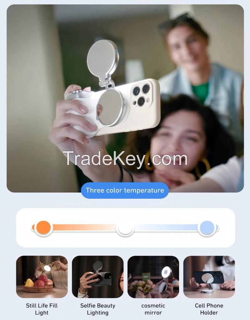 TELESIN Magnetic Phone Camera Shoot Hand Grip Phone Holder Shooting Aid Remote Control Handle for Iphone HUAWEI SAMSUNG Phone