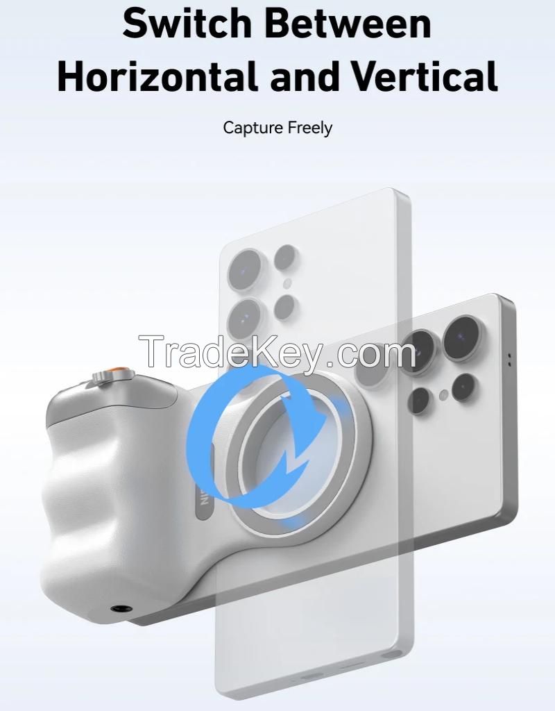 TELESIN Magnetic Phone Camera Shoot Hand Grip Phone Holder Shooting Aid Remote Control Handle for Iphone HUAWEI SAMSUNG Phone