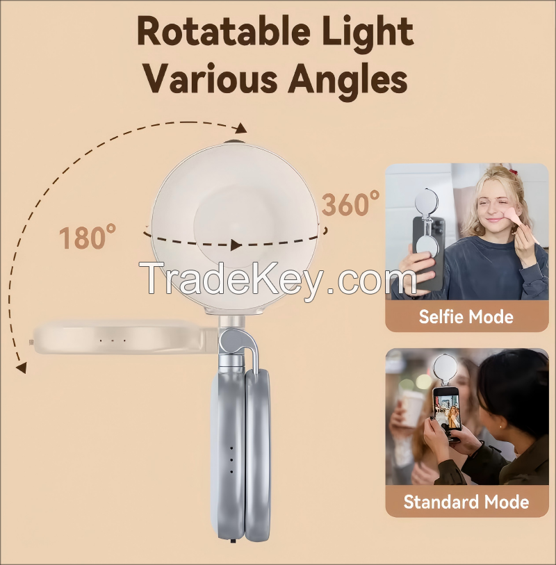 TELESIN Smartphone Magnetic Fill Light Mini Selfie Light 3 Modes Adjustable Brightness for Iphone XIAOMI HUAWEI SAMSUNG Phone