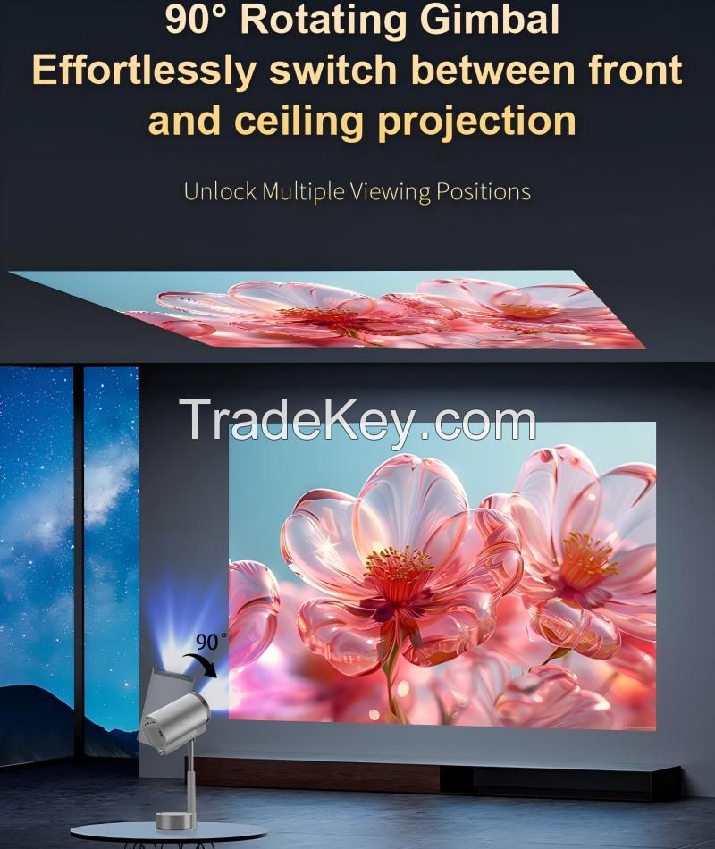 Projector 8K 4K Native 1080P Ultra Short Throw Allwinner BT5.4 WIFI Dual Band 5G HiFi Speaker Voice Assistant NEW 2025