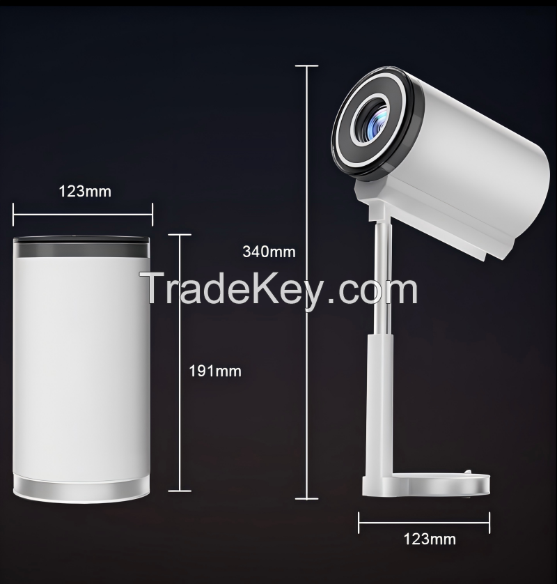 TS3 Mini Projector 4K Android 11 Smart 5G BT Wi-Fi Portatil Screen WiFi Projector with 360 Rotating Gimbal