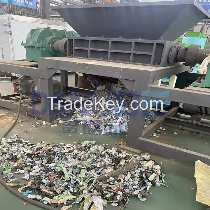 Bulky Garbage Shredding and Packaging Production Line Light Material Shredder Machine Combustible Material Shredder Machine