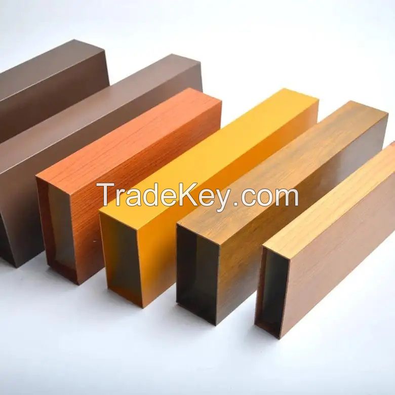 U-shaped aluminum square tubes