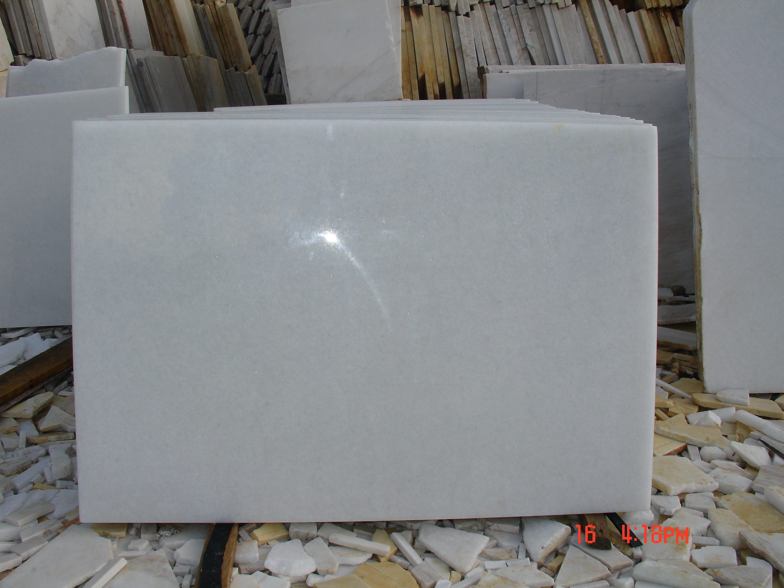 white marble slab