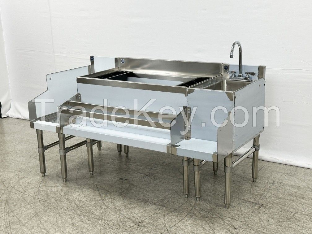  60 ins Stainless Steel Combination Cocktail Station