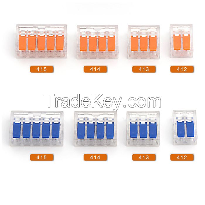 QUICK TERMINAL SERIES 412-415 Quick Wire Connection Terminal Splicing Conductor Compact Fast Cable Wire Connection Conductor Terminal Block