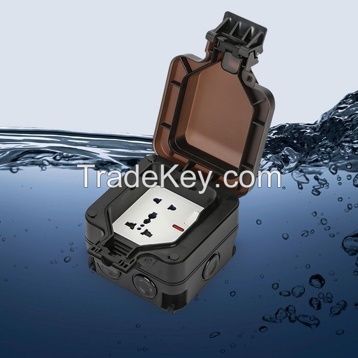 Multi functional outdoor waterproof switch socket Multi functional Outdoor Waterproof Socket   IP66 Dustproof, Flame Retardant, Corrosion-Resistant Electrical Outlet | UK/EU Standard, Multi-Specification, Industrial Use,Heavy-Duty for Garden, Patio, Garag