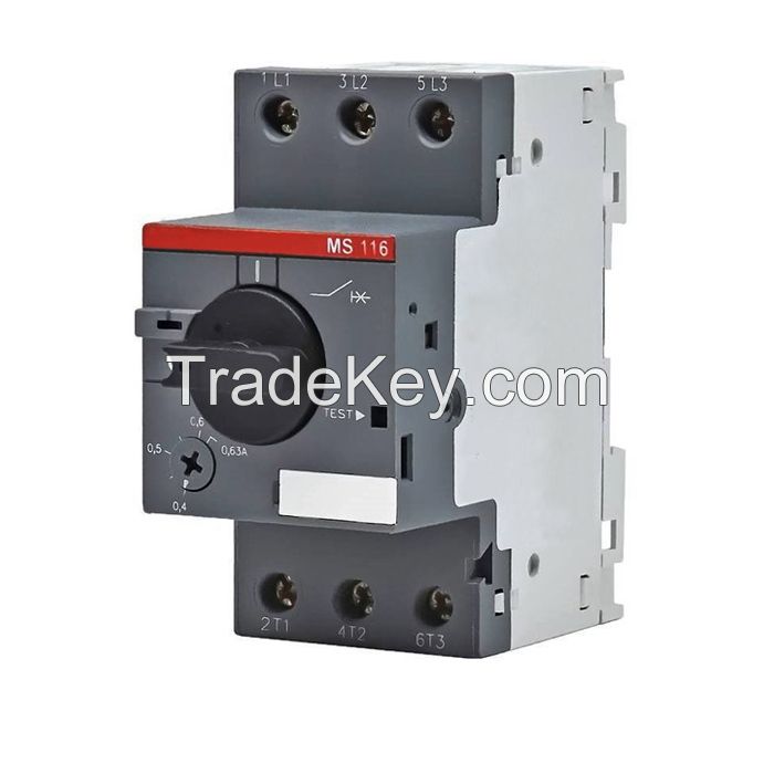 MMS116 Motor Protection Circuit Breaker 0.1A-100A - Overload/Short-Circuit/Phase Failure Protection - for Industrial Machinery, Conveyors, HVAC