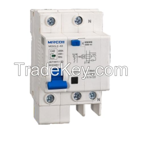 MEB3LE-63 Earth Leakage Circuit Breaker 63A 230V/400V 50/60Hz Ã¢ï¿½ï¿½ IEC61009-1 Certified - Overload & Short-Circuit Protection for Homes & Industry