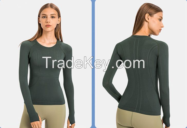 New Quick-Dry Long Sleeve Top for Women Ã¢ï¿½ï¿½ Seamless Breathable Running & Yoga Shirt