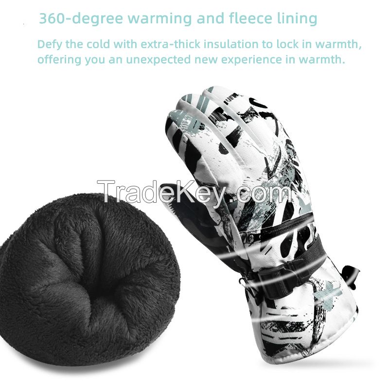 Winter Ski Gloves - Waterproof, Touchscreen & Warm for Men & Women