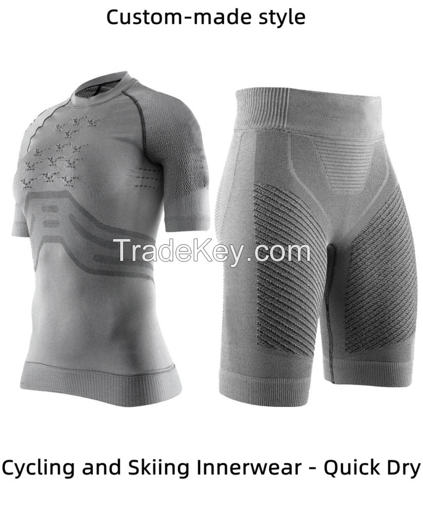 Custom Cycling Shorts Set - Breathable Running T-Shirt & 5-Inch Shorts  HX18