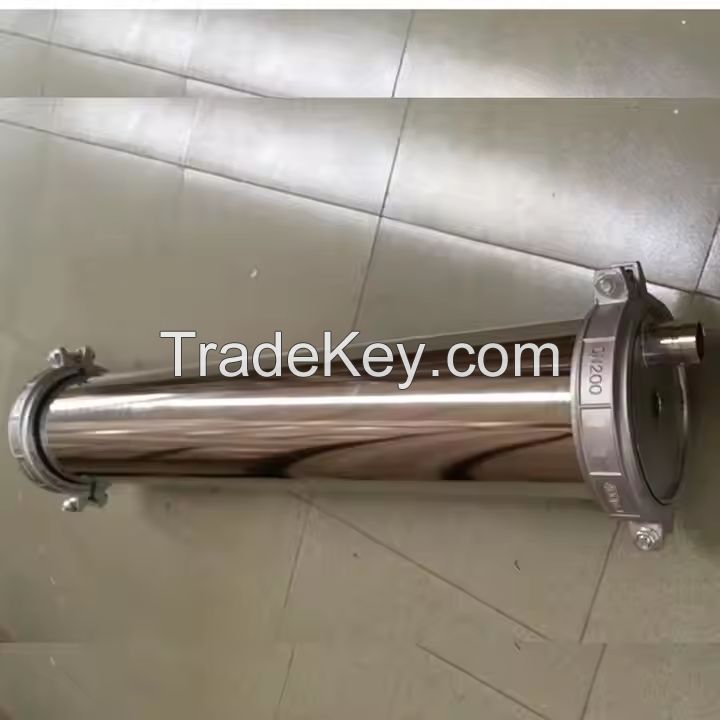Seamed Stainless Steel 304 RO Membrane Housing with Plastic ABS or Nylon End