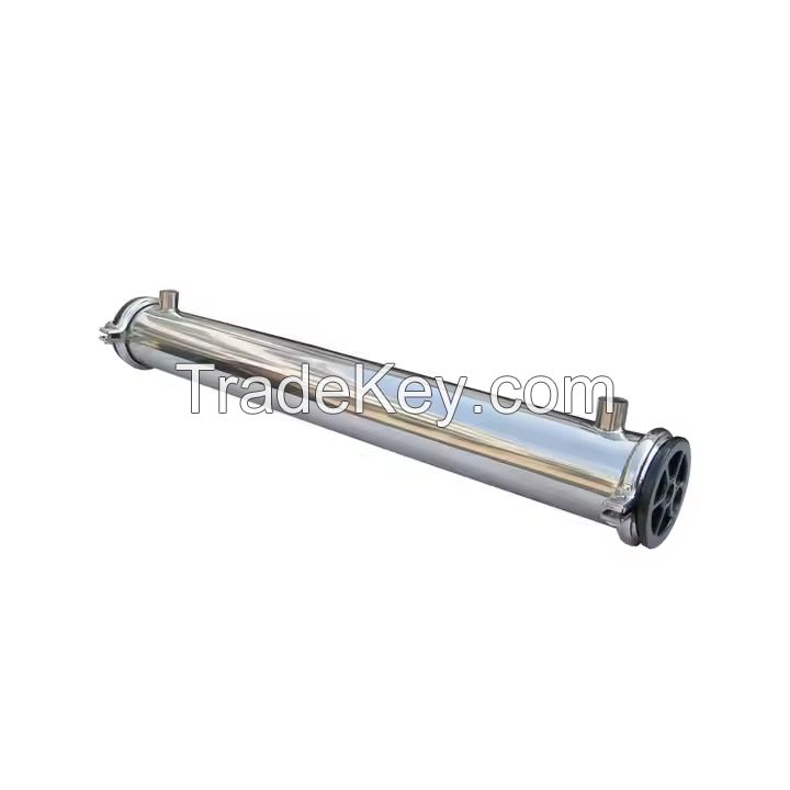 Seamed Stainless Steel 304 RO Membrane Housing with Plastic ABS or Nylon End