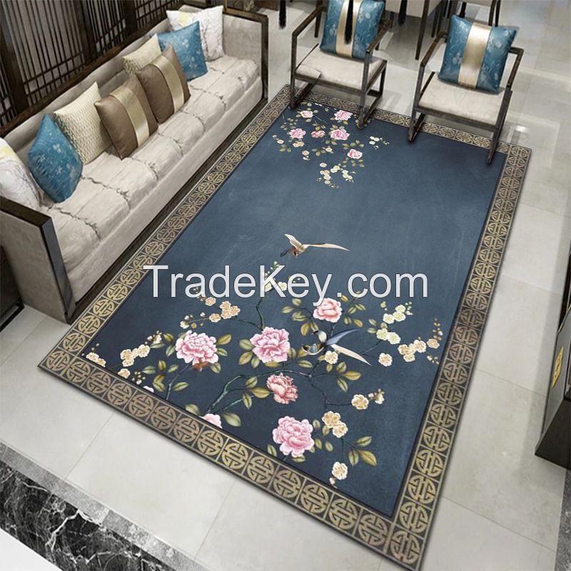 Hand tufted carpet silk material area rugs 