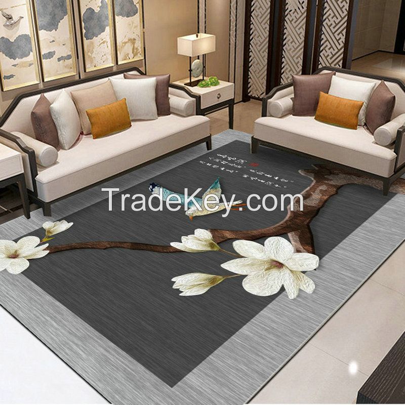 Hand tufted carpet silk material area rugs 