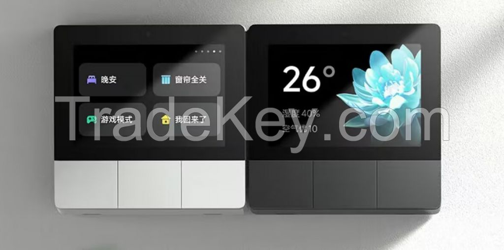 Smart Home Control Panel with Integrated Functionality - Sleek and Compact Edition