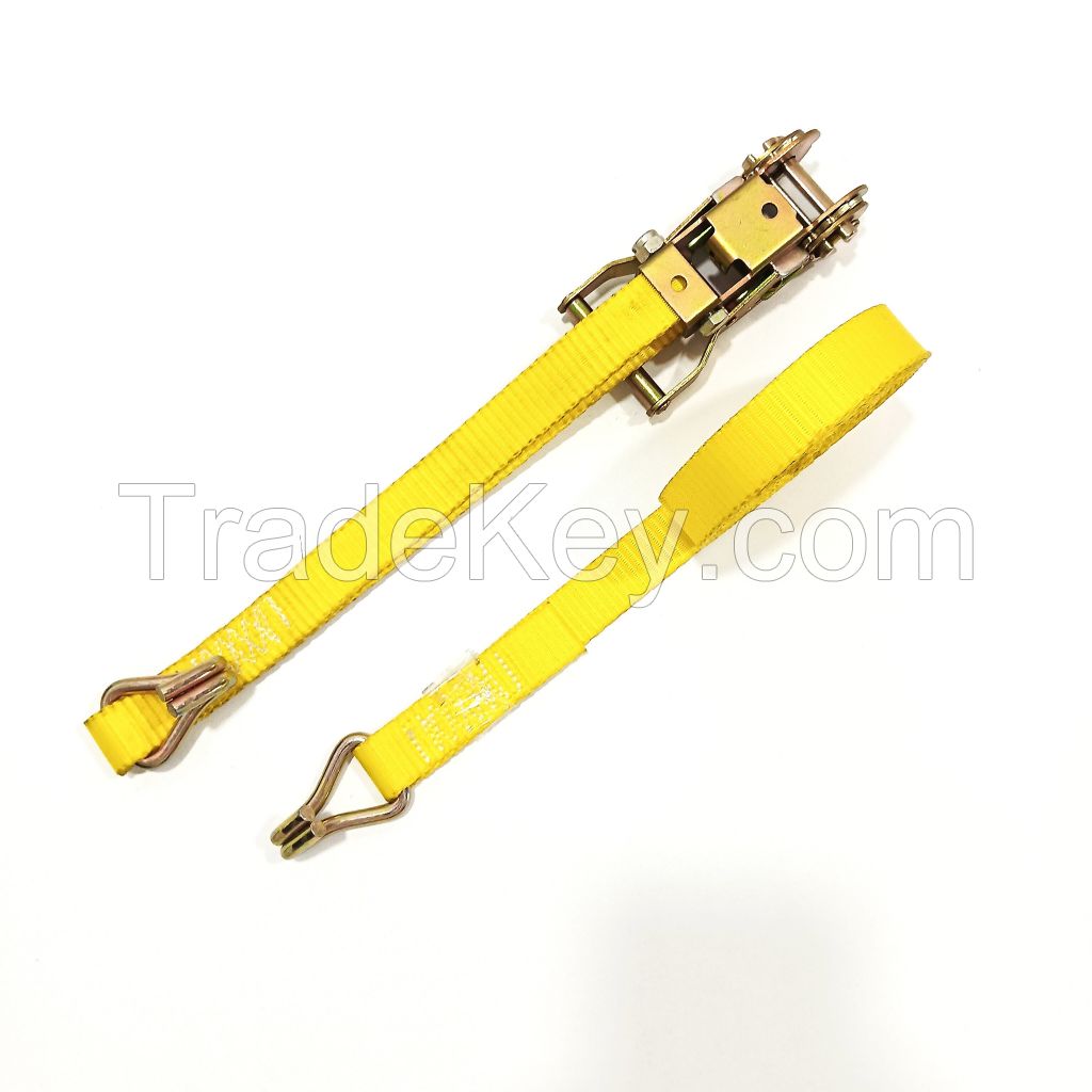 2 INCH TIE DOWN RATCHET STRAPS OPERATED WITH S, J, FLAT HOOKS & KEYHOLE