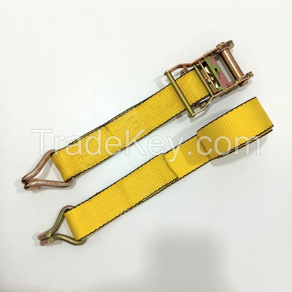 2 INCH TIE DOWN RATCHET STRAPS OPERATED WITH S, J, FLAT HOOKS & KEYHOLE