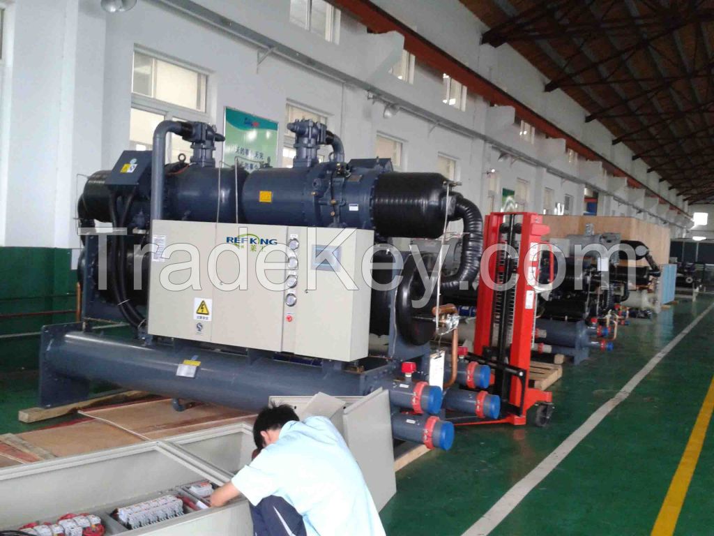 Water cooled screw chiller